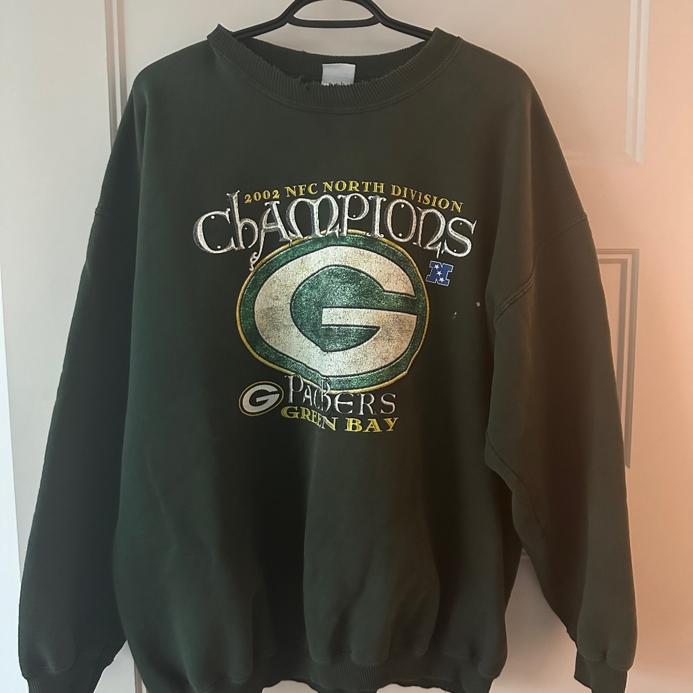 Vintage Green Bay Packers 2002 NFC Champions Crewneck Sweatshirt Size XL
